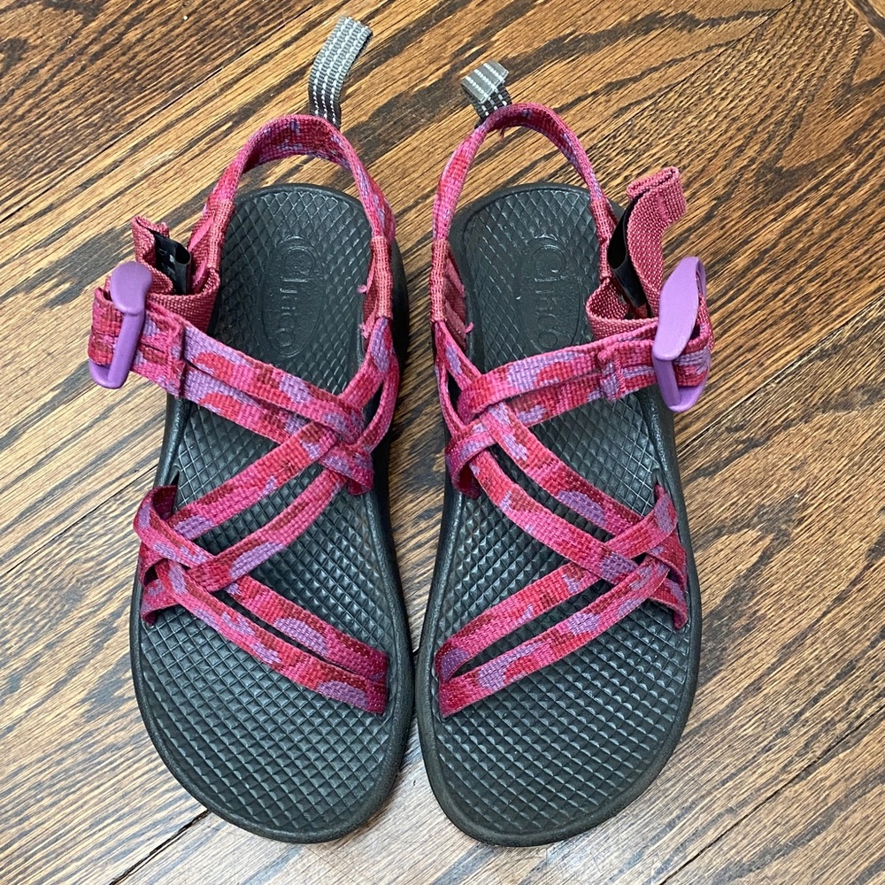 Chaco Kids Strappy Sandals - Pink and Black